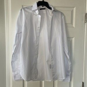 JP Birches Women's Size 14 1/2 32-33 White Dress Shirt Long Sleeve, NWT